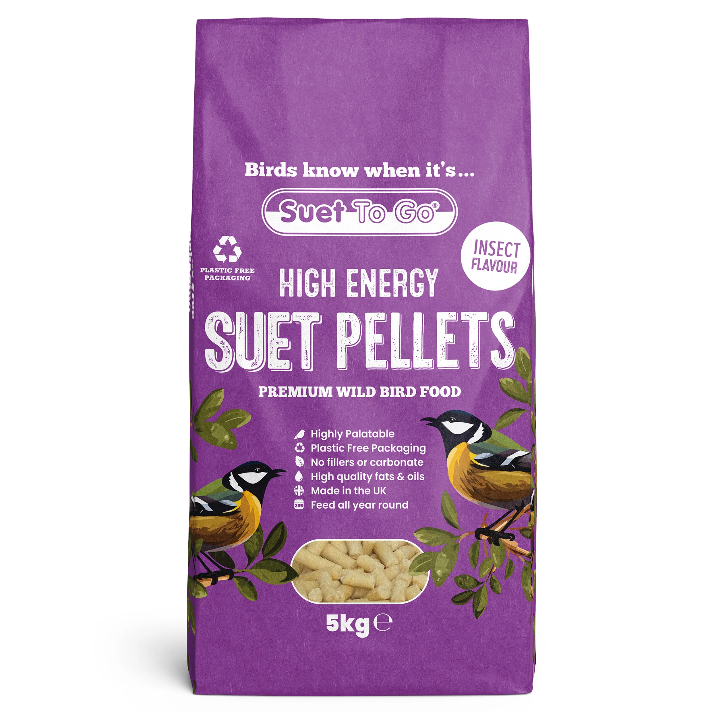 Suet To Go Lojové peletky s hmyzem 5kg