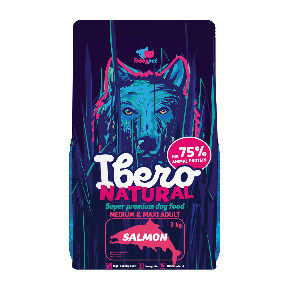 Ibero Natural dog MEDIUM & MAXI ADULT Salmon 3kg