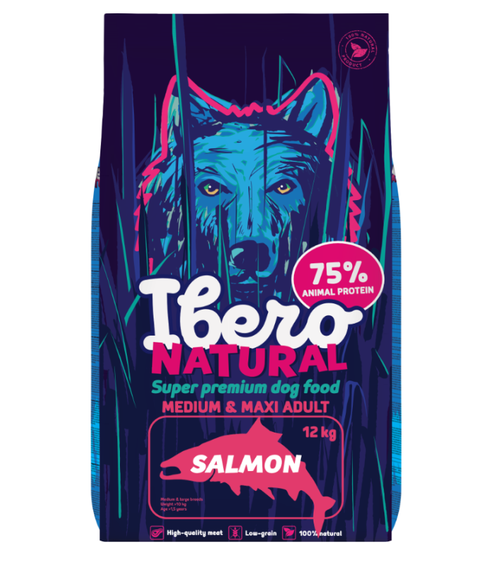 Ibero Natural dog MEDIUM & MAXI ADULT Salmon 15kg