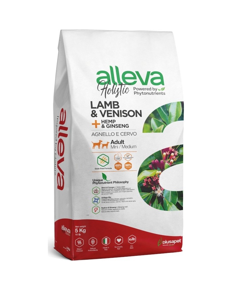 ALLEVA HOLISTIC Dog Dry Adult Lamb&Venison Mini/Medium 5kg