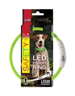DOG FANTASY obojek LED nylon 45cm