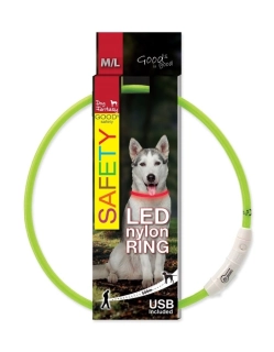 DOG FANTASY obojek LED nylon 65cm