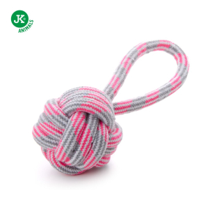 JK Animals Bavlněné přetahovadlo míč růžové 25cm