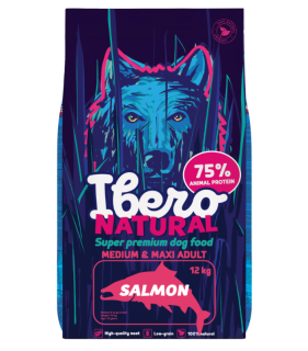 Ibero Natural dog MEDIUM & MAXI ADULT Salmon
